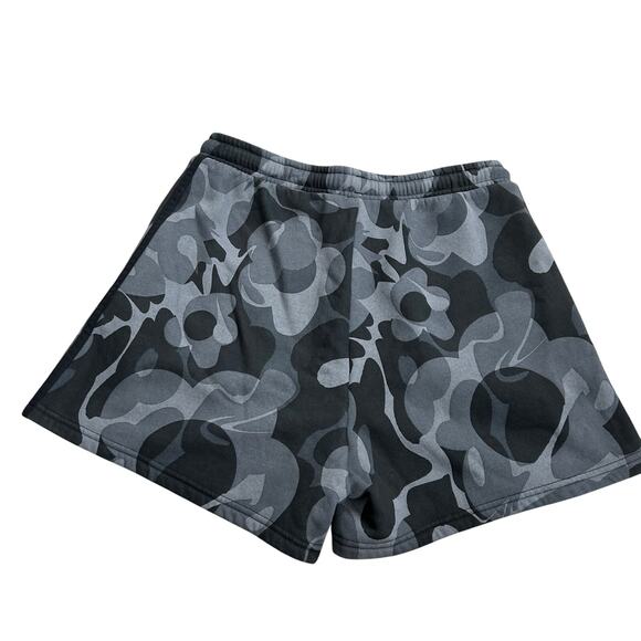 Adidas Women's Floral Sweat Shorts Size Small Fleece Lined Pull On Athletic - Picture 4 of 6